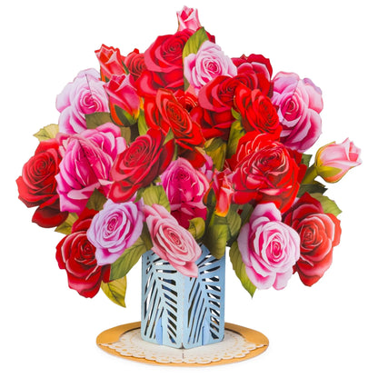 Paper Love Flower Bouquet Pop-Up Card – Mothers Day Gift, Mother'S Day Card, Mom'S Day Flowers, 3D Popup Greeting Card & Keepsake Flowers. Unique Thoughtful Viral 2026 Gifts for Mom, Wife, Grandma, Mother-In-Law, Birthday, Anniversary, Get Well, Thank You