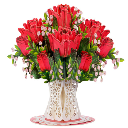 Paper Love Flower Bouquet Pop-Up Card – Mothers Day Gift, Mother'S Day Card, Mom'S Day Flowers, 3D Popup Greeting Card & Keepsake Flowers. Unique Thoughtful Viral 2026 Gifts for Mom, Wife, Grandma, Mother-In-Law, Birthday, Anniversary, Get Well, Thank You
